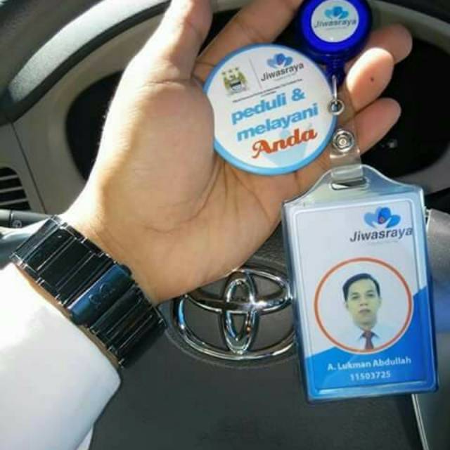 Id card + yoyo costum + holder 2 sisi