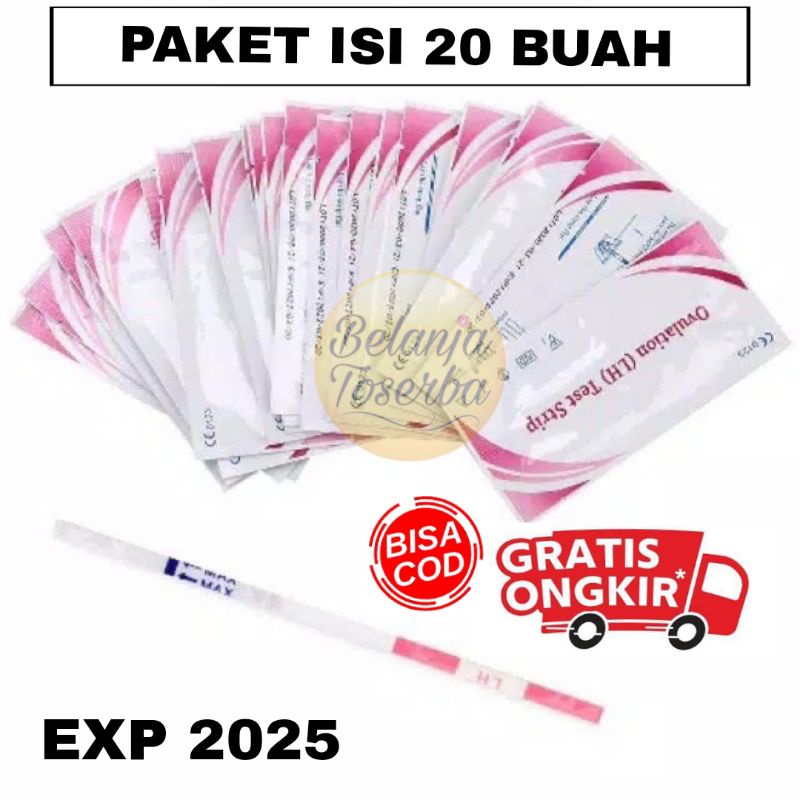 Paket 20 buah Tes Kesuburan / 20 tes LH Pink / 20 buah Fertility Test Masa Subur