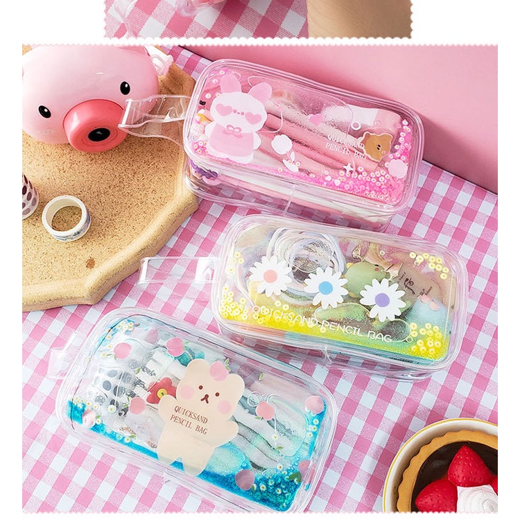 

Kotak Pensil Lucu / Kotak Pensil Serbaguna / Kotak Pensil Transparan / Kotak Pensil Anak Perempuan / Tempat Pensil Kotak Pensil / Tas Kosmetik Glitter