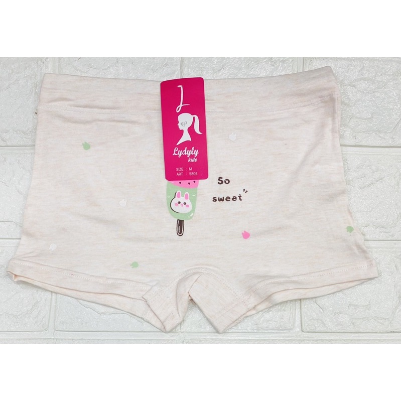 Cd | Celana dalam boxer anak perempuan LYDYLY 5804 &amp; 5806 bahan katun