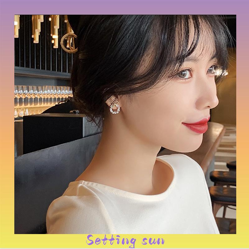 Fashion Korea Sepasang Anting Mutiara Garland Aksesoris Mode TN