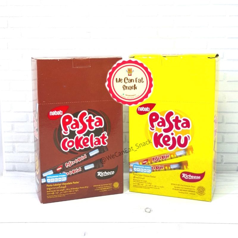 

Nabati Pasta Keju dan Pasta Cokelat 8gr (isi 30)