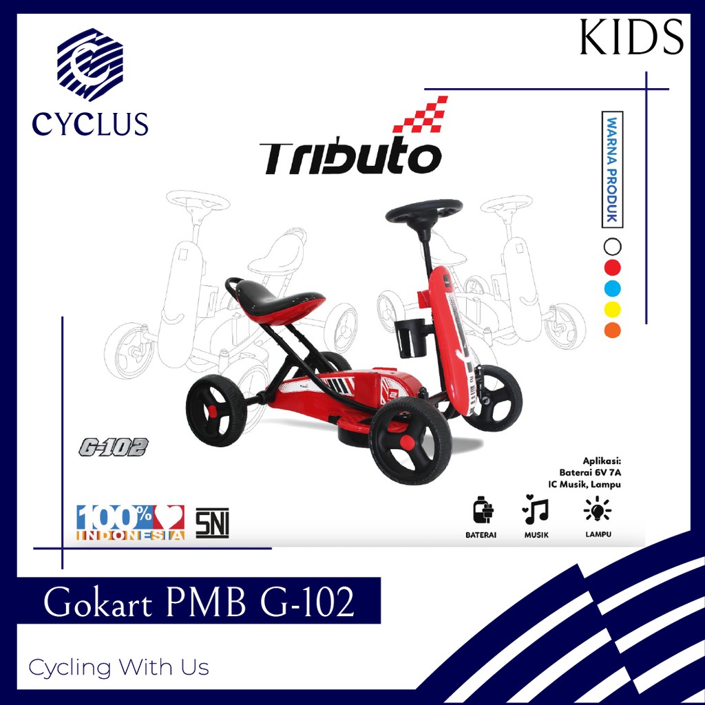 Mobil Mainan Anak Tributo Aki PMB G 102 Mobilan Gokart Anak Mobilan Listrik Mainan Mobilan G102