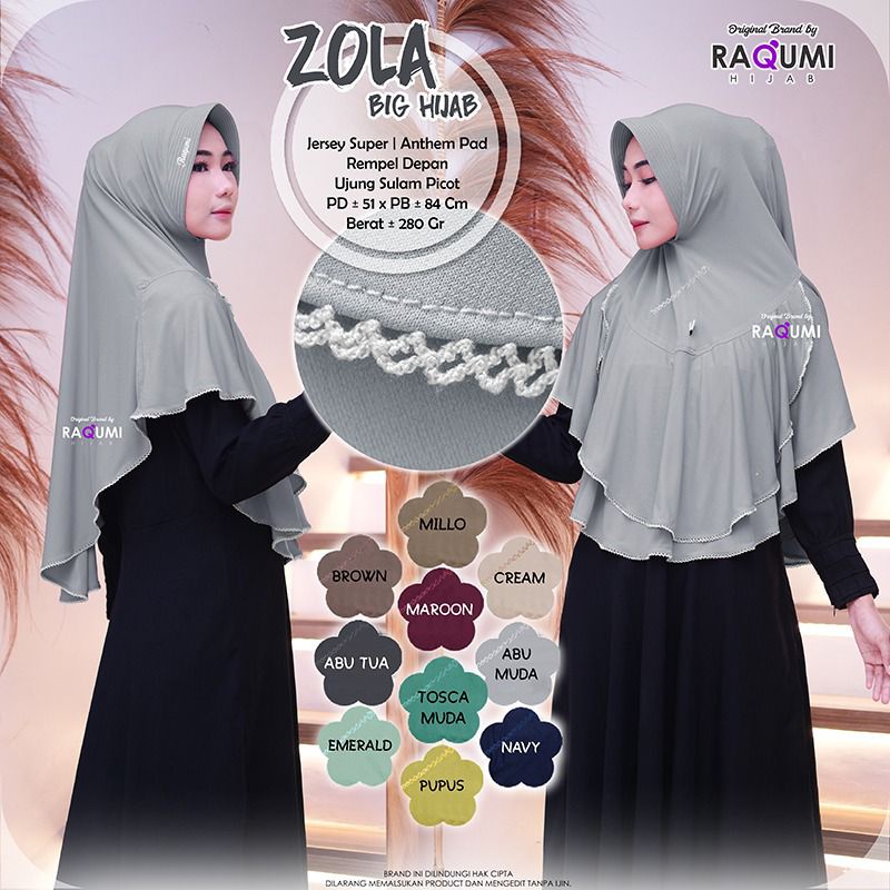 ZOLA RAQUMI HIJAB ORIGINAL SOLO
