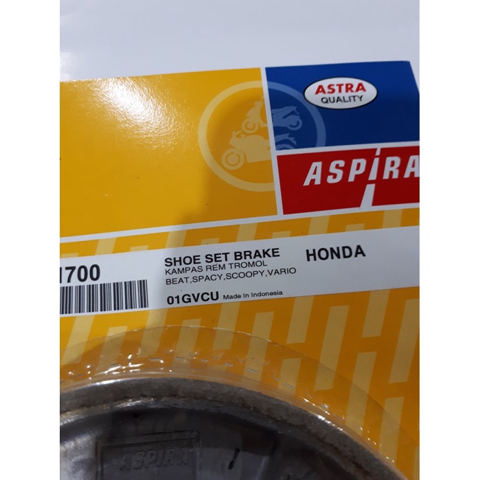 Kampas Rem Belakang 100% Original ASPIRA Beat, Spacy, Scoopy, Vario