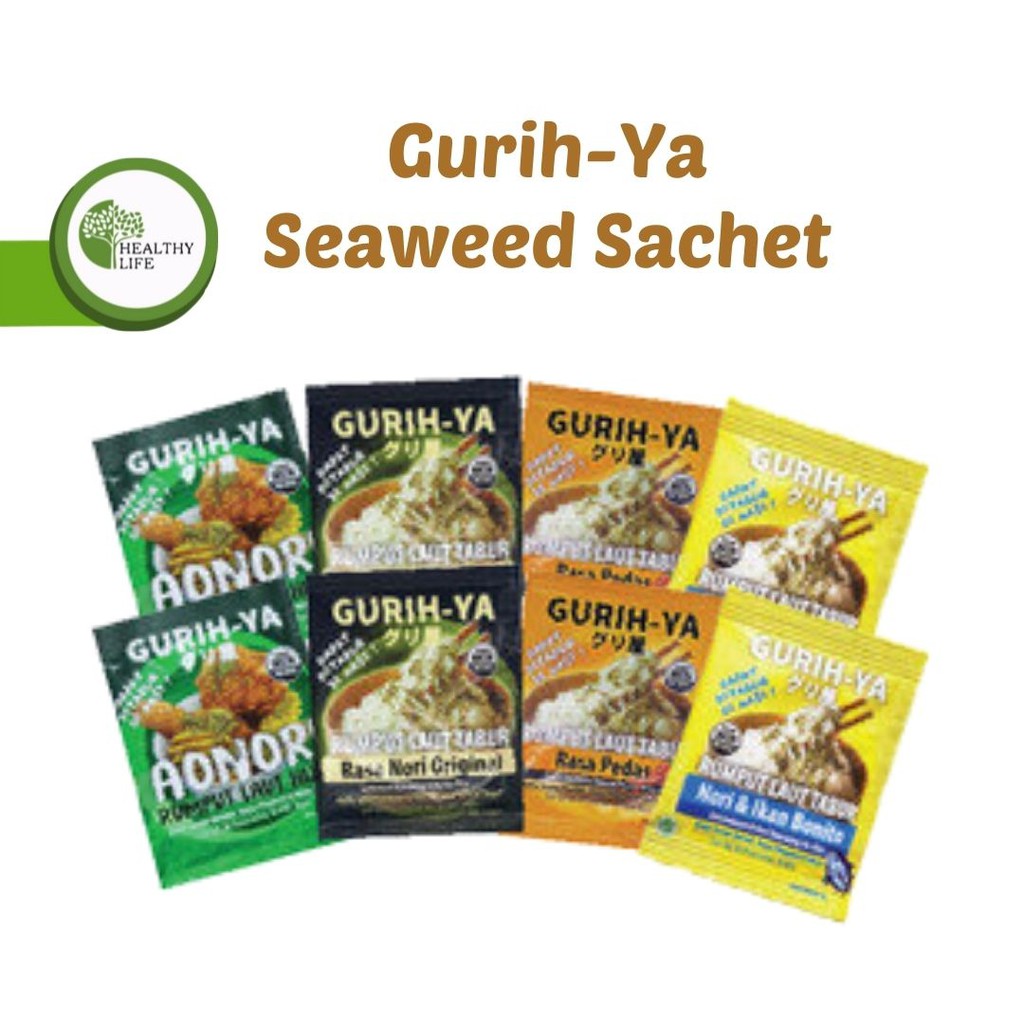 Gurih Ya Seaweed Nori Seasoning (Abon Rumput Laut) Sachet 5.5gr