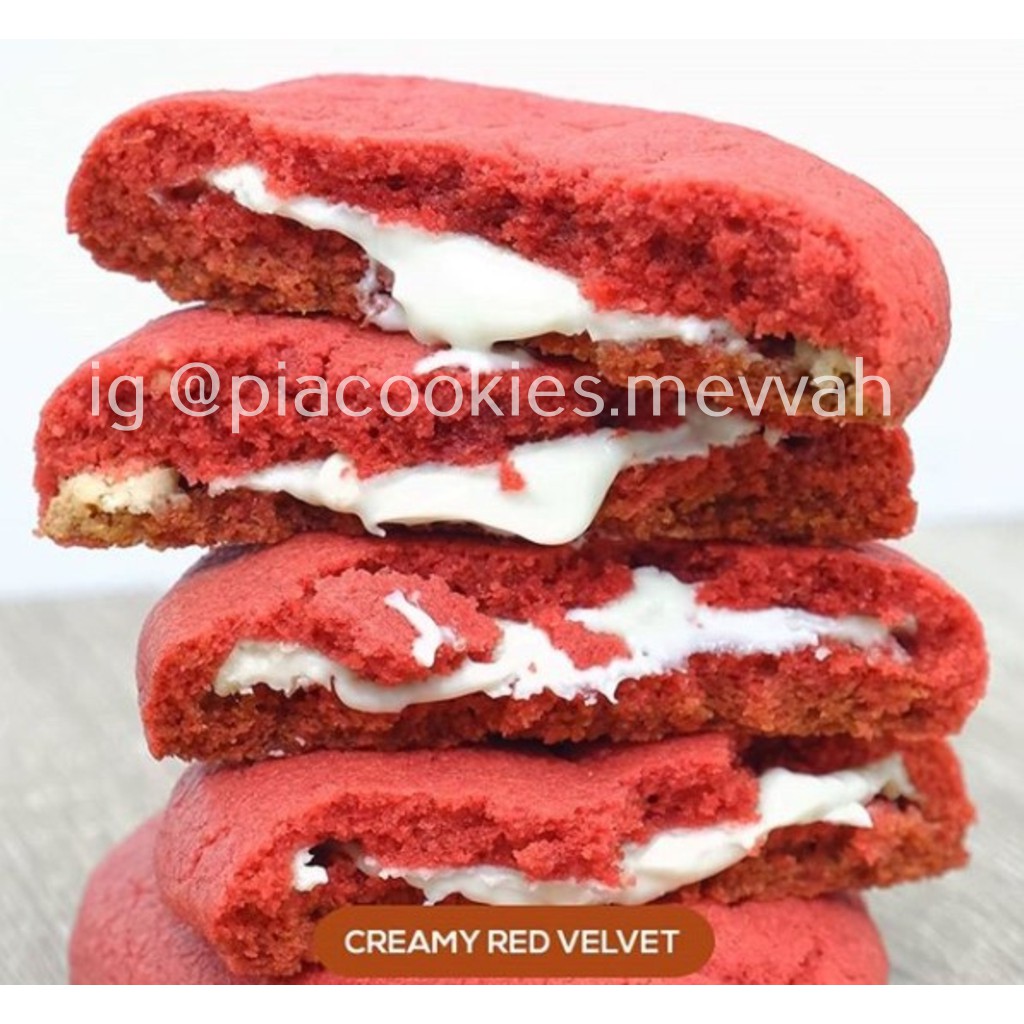 

PIA COOKIES MEVVAH/ KUE RED VELVET/ PIA COKELAT