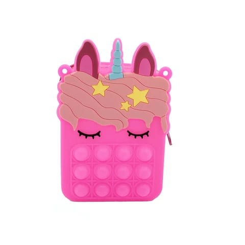 TAS SLEMPANG POP IT UNICORN 14 CM