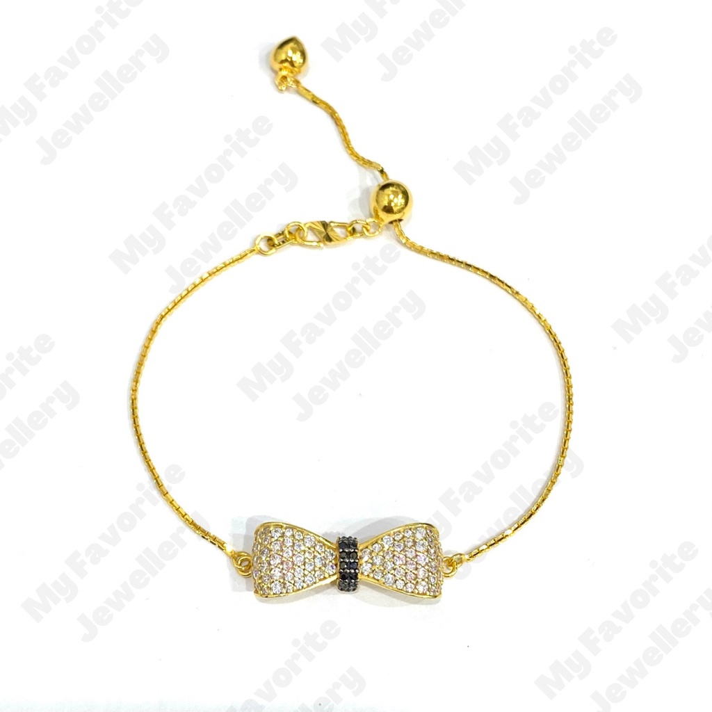 Gelang Serut Pita AD Emas Asli Kadar 875