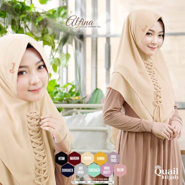 ALFINA quail - hijab instan | premium jilbab original quail