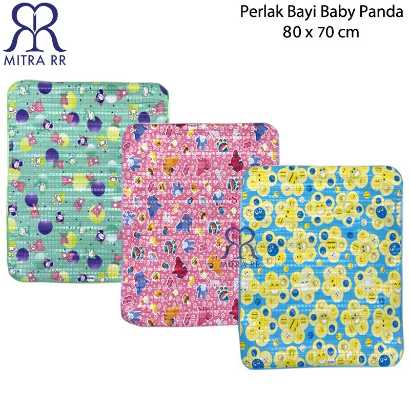 Perlak Bayi Tanggung 80x70 cm Baby Panda - Alas Tatakan Ompol Bayi Motif Karakter Ukuran Tanggung