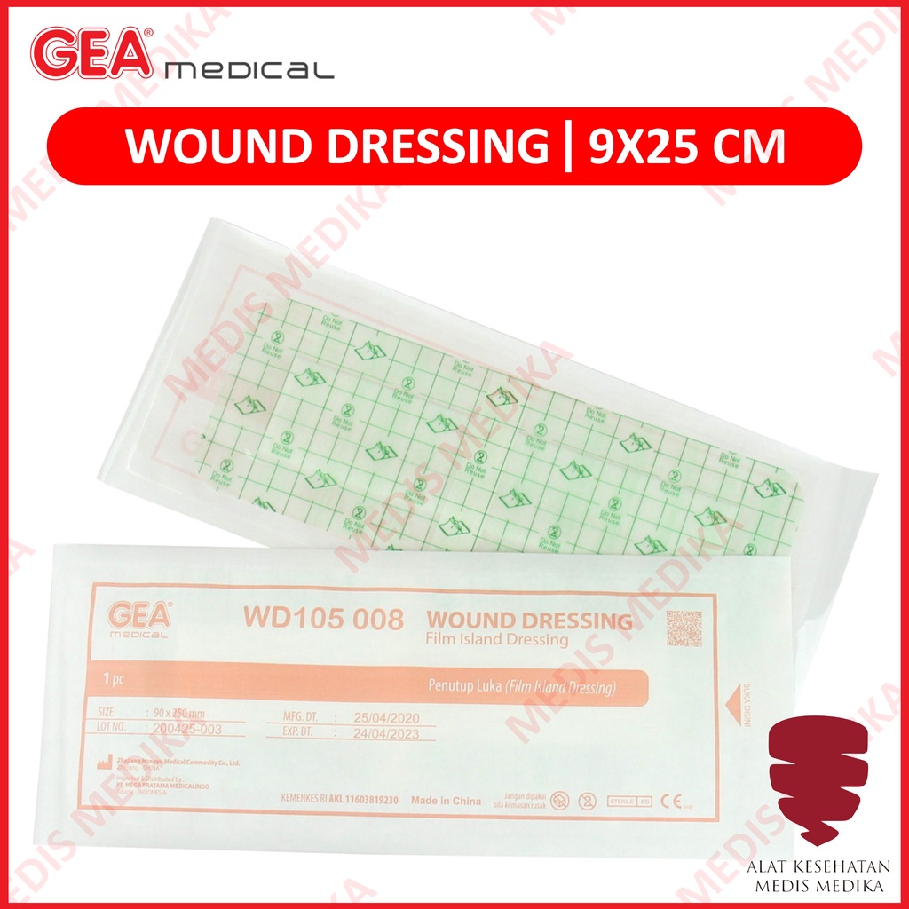 Jual Wound Dressing 9 x 25 cm Gea Plester Penutup Luka Film Island