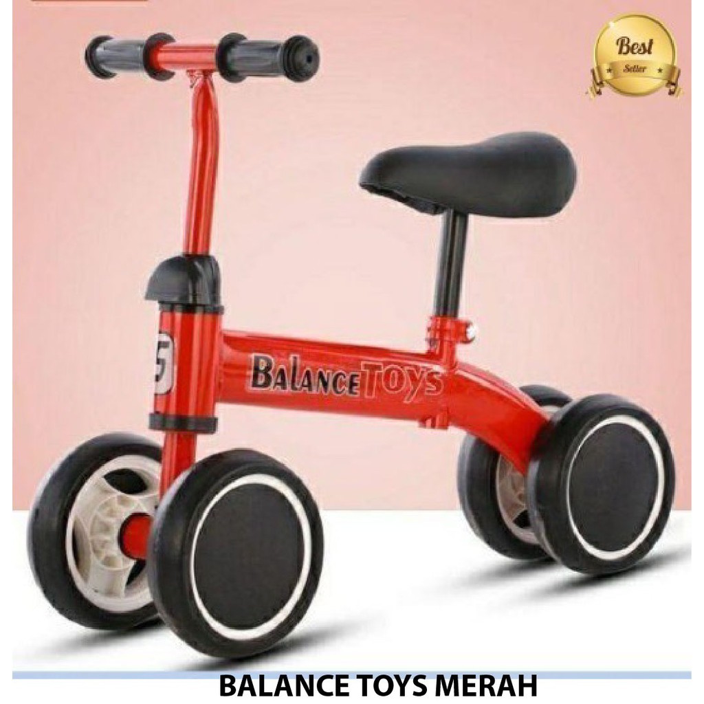 Sepeda Anak Pushbike Push Bike Balance Keseimbangan Evergreen Tanpa Pedal Bonus helm deker pelindung-1