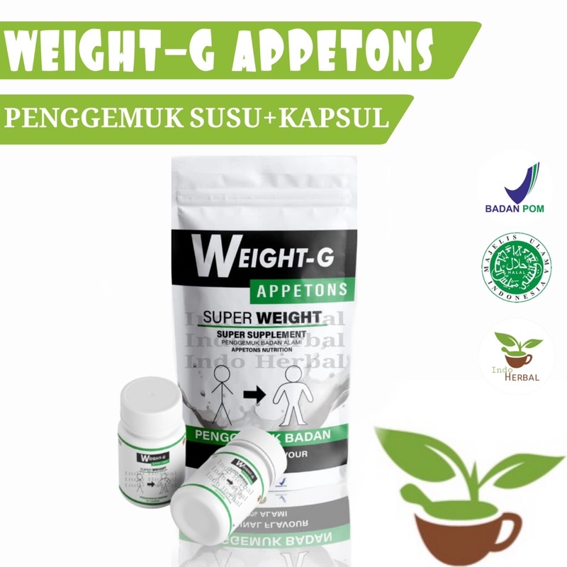 (BISA COD) WEIGHT G APPETON - obat penggemuk badan herbal penambah berat badan original terbaik susu