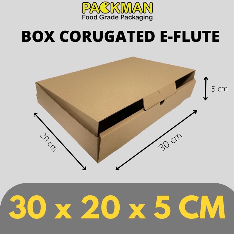

KARDUS 30x20x5 cm / BOX KARTON CORUGATED DIECUT E-FLUTE / BOX PIZZA BAJU AKSESORIS ONLINE
