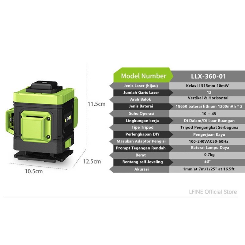 Laser Level 16 Lines Line Set 4D Tingkat Laser Tingkat Mesin Self Leveling Laser Sinar Hijau dengan Self Leveling Projector Green Lase Remote Tripod Panjang Hijau Alat pembuat garis laser hijau Remot Laser Siku Waterpass Digital