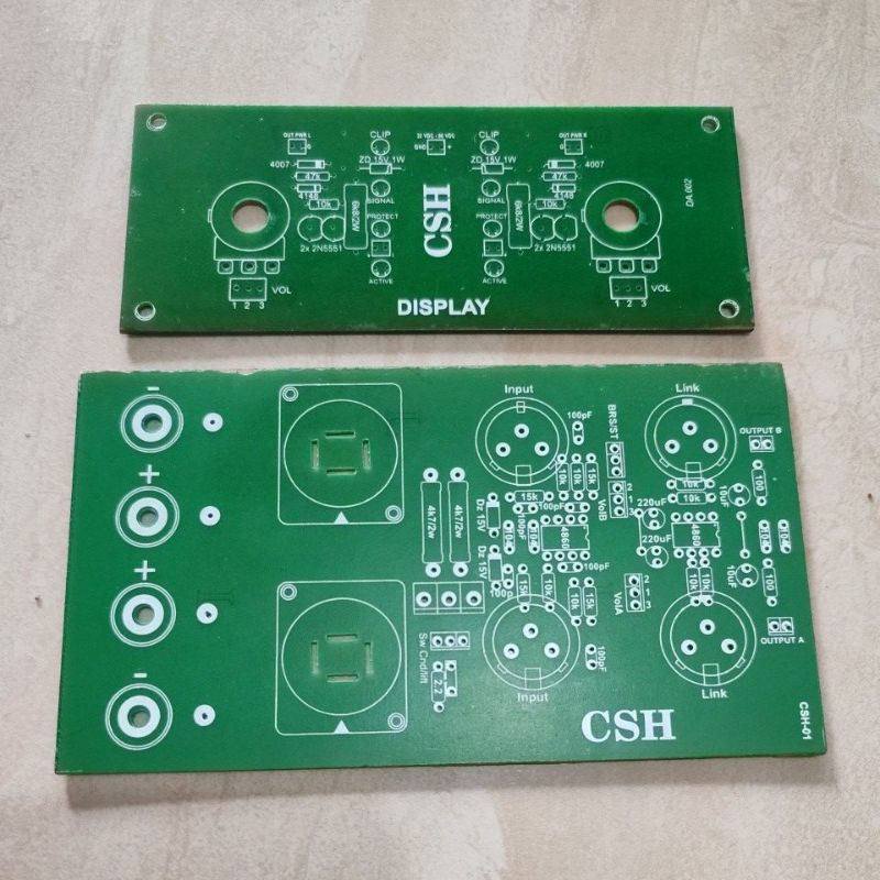 Pcb panel bok TD GB PA AB 2channel depan blakang