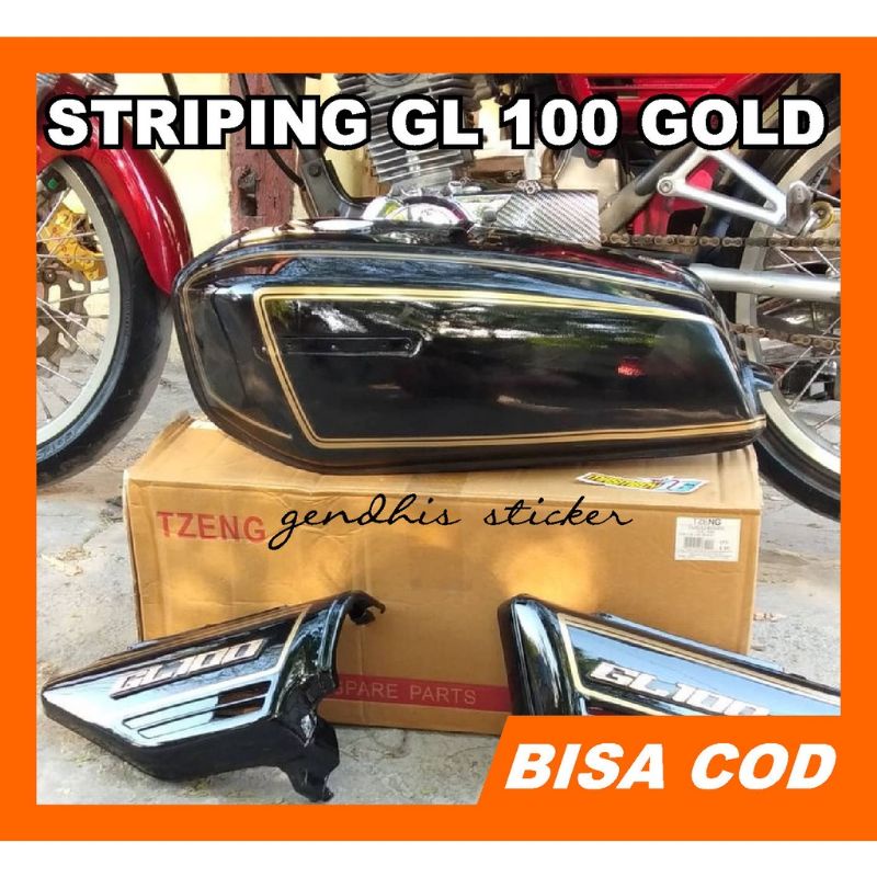 Striping GL 100 Cacing Gold transparan / Skotlet GL 100 Gold / stiker gl cacing