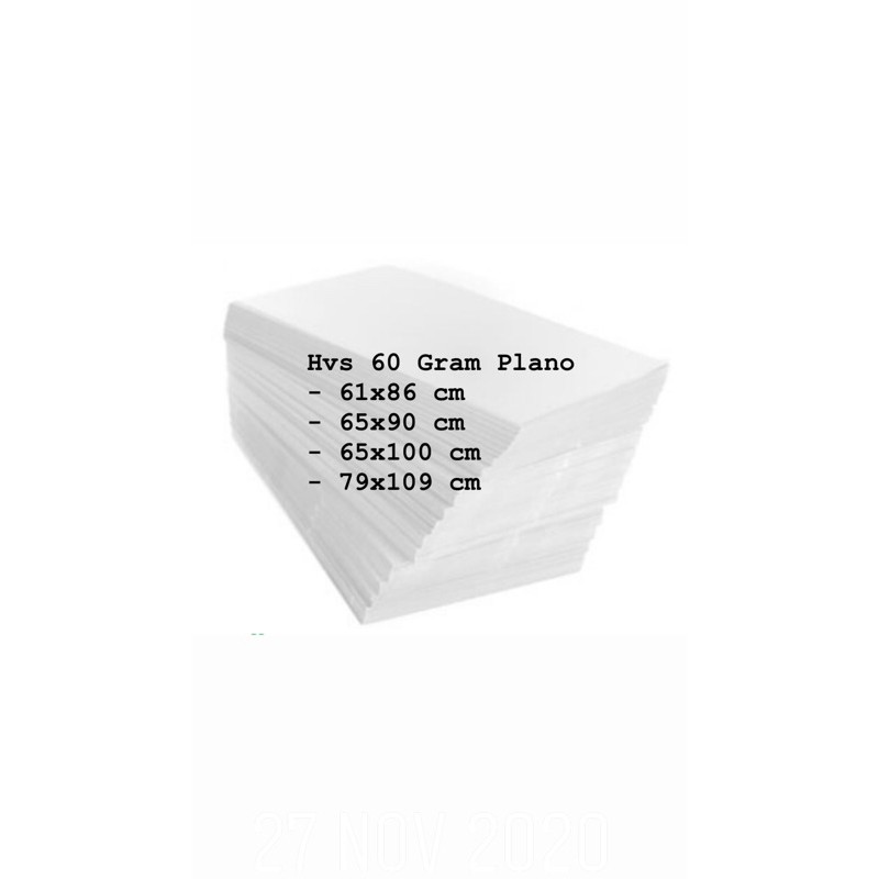Hvs 60 gram plano isi 500 lembar