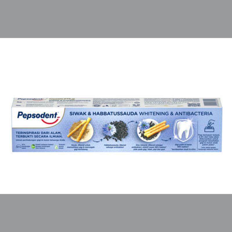 Pepsodent Complete 8 Siwak &amp; Habbatussauda 150 + 40gr