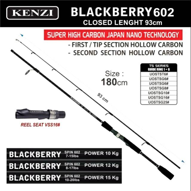 Joran Kenzi BLACK BERRY Panjang 1,8 meter kekuatan 8-17Lb