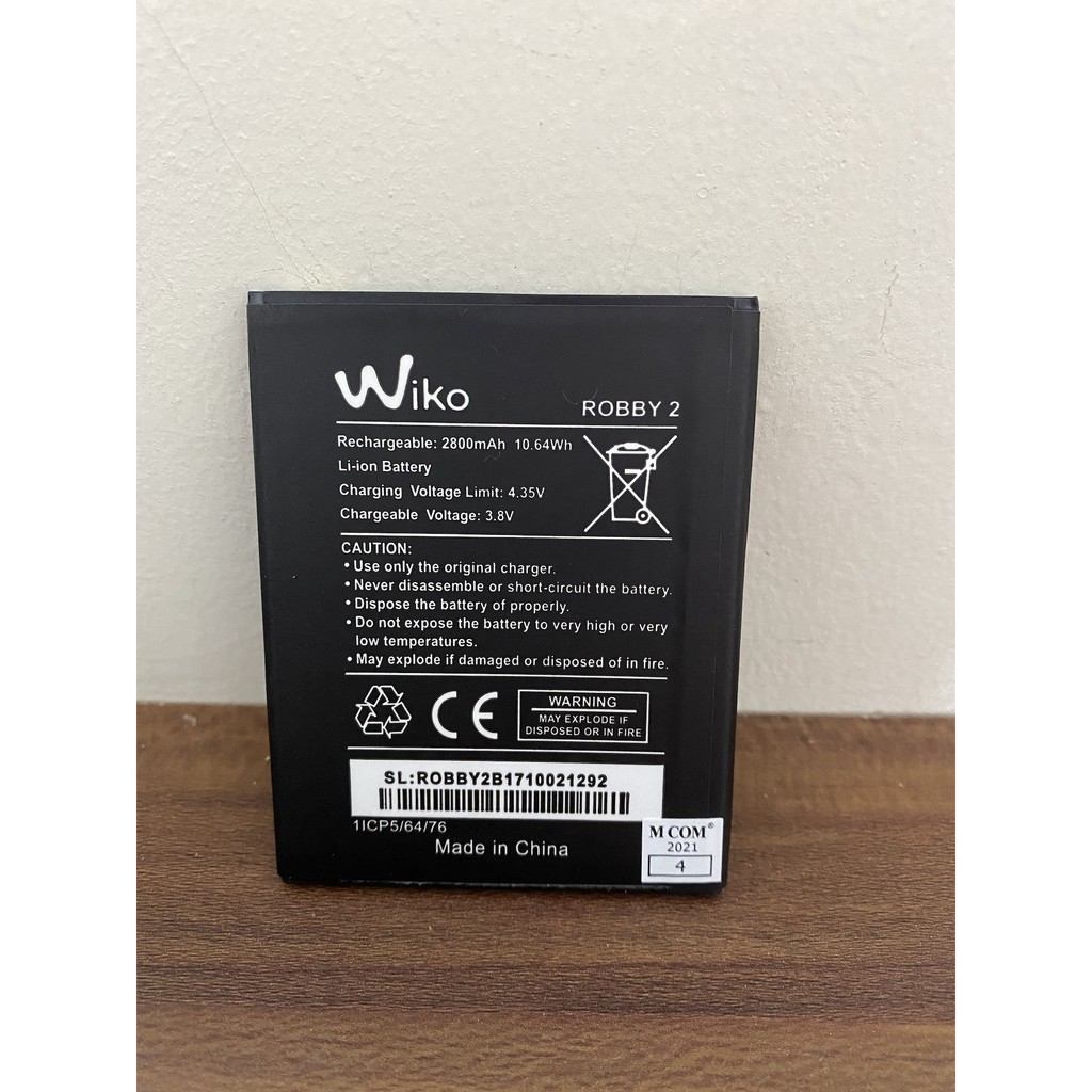 [ 2800MAH ] WIKO Robby 2  / WIKO 3921 /  Roby 2 -  ORIGINAL  Baterai Batrai Bateray Battre Robby2