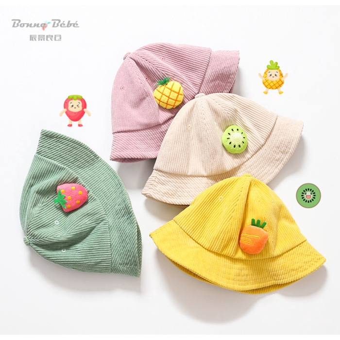 Topi Anak / Topi Korea Lucu / Bucket Hat / Topi Jalan Bayi Ashelia