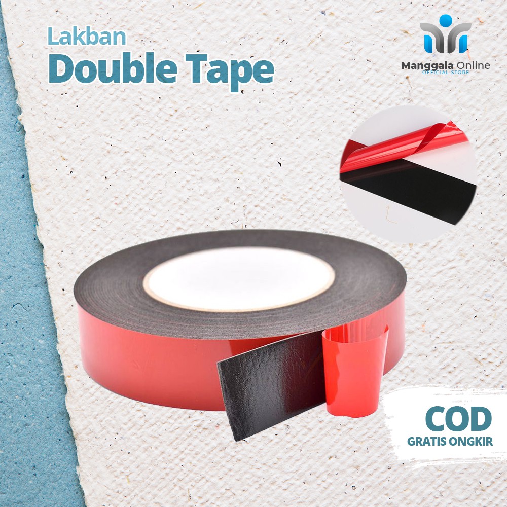 

NIKTO TAPE LAKBAN DOUBLE TAPE 3M FOAM SERBA GUNA SIZE 10M X 10MM - RED