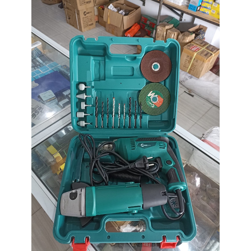 Bor & Grinda Set Box Complete Mailtank Murah / MAILTANK BOR 10MM DAN GRINDA SET BOX / GERINDA MAILTA