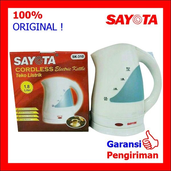 Murah unik peralatan Dapur Teko Listrik Sayota 1.8 Liter SK 310 Nie_thaaa Shop
