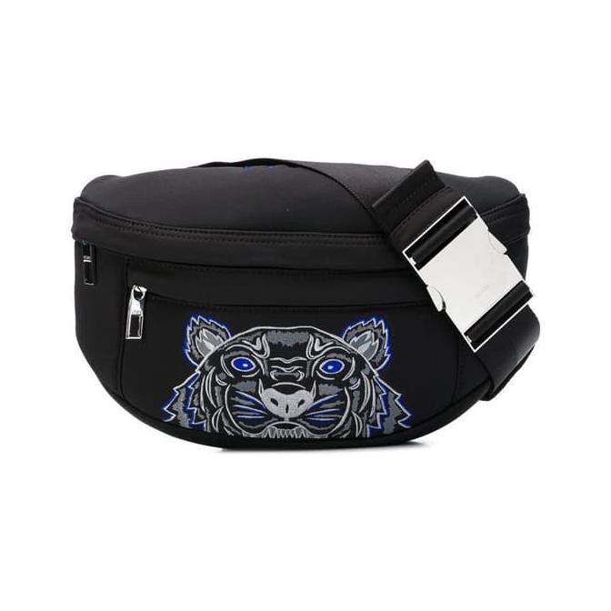 Barang Berkualitas Kenzo Tiger Bumbag Black - Original 100% BARANG BAGUS