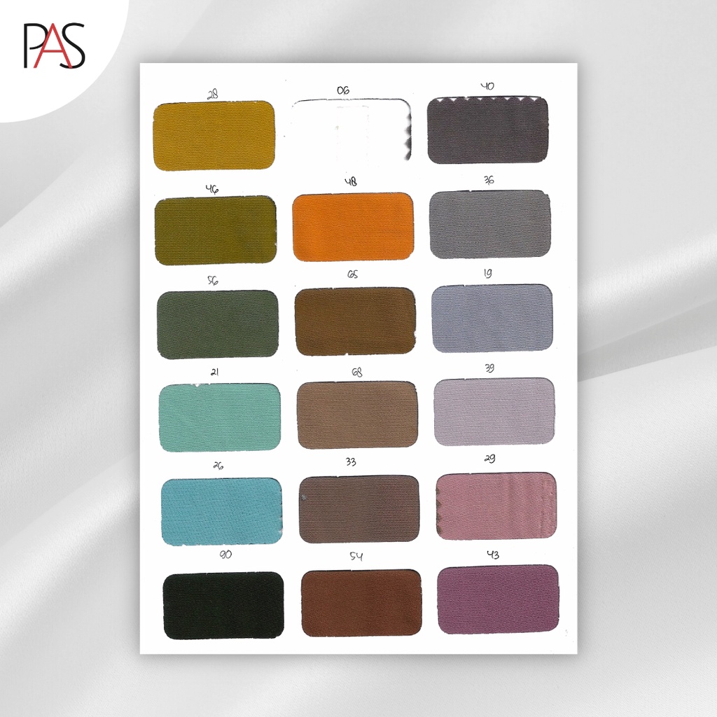 Katalog Warna Kain Polyester Bahan Madeline