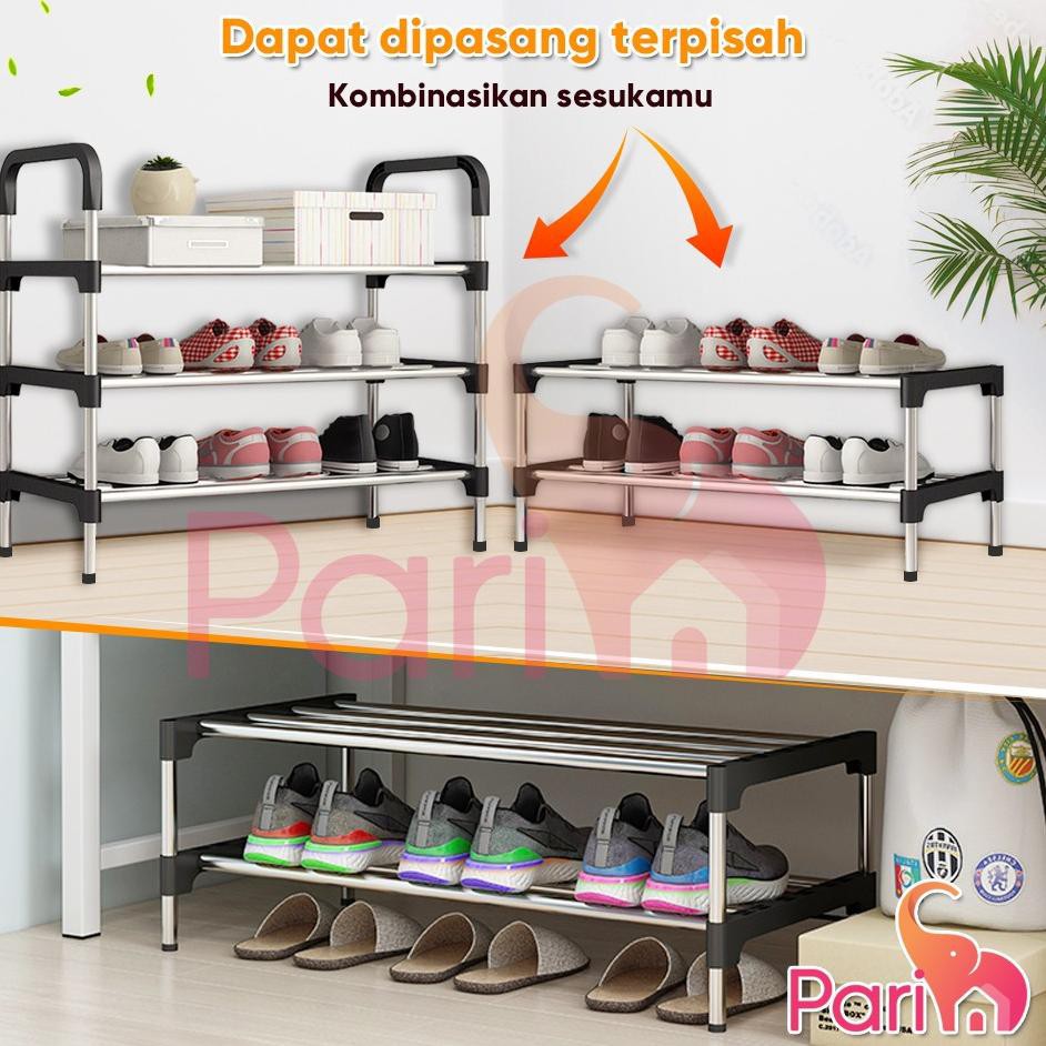PARIM Rak Sepatu 5 Tingkat Tempat Sepatu Sandal 5 Susun Rangka Besi & Plik YK DESIGN YK-216 / 217 I4
