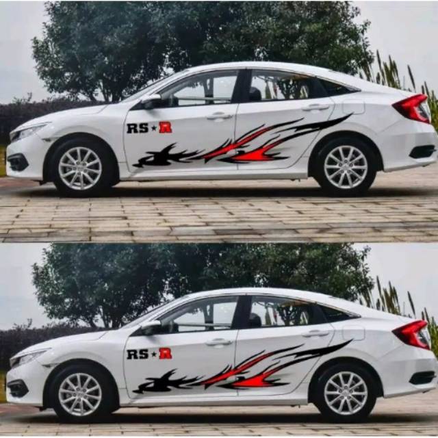 STICKER STIKER MOBIL TERBARU TIPE SEDAN STICKER MOBIL KEREN TIPE SEDAN CIVIC MAZDA COROLA VIOS