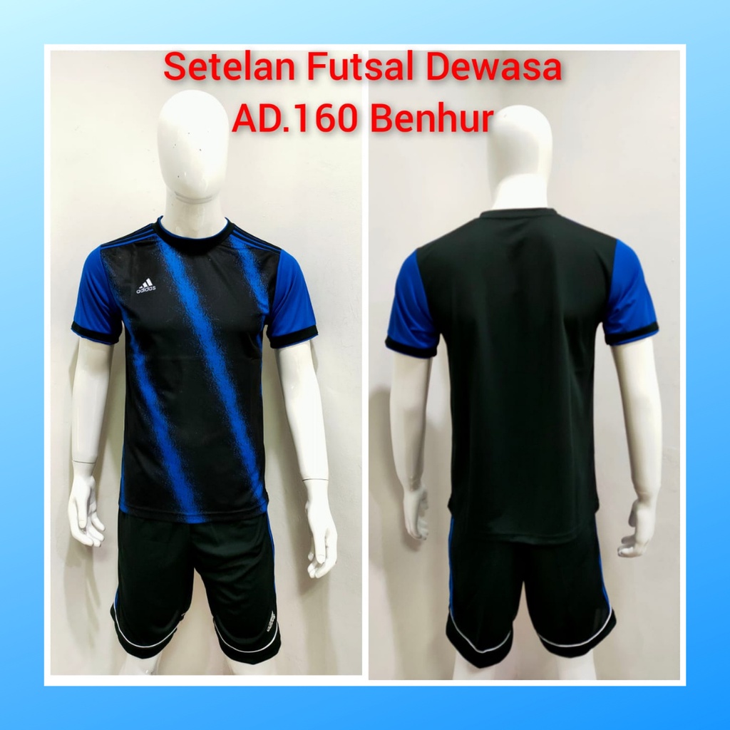 Kaos futsal pria jersey sepak bola baju dan celana setelan wanita dewasa t-shirt outfit seragam jarsey kostum olahraga pakaian apparel sport jersy soccer casual jersi suit AD160 benhur