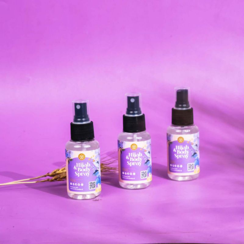 Minyak Wangi Body Spray Naura Non Alkohol BPOM HALAL Wangi Anggrek Rumi Lima Waktu Rumilimawaktu Rum