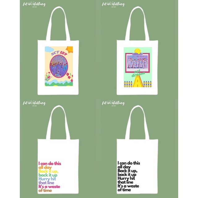 Fitin.id-Tote Bag Canvas dan Rajut Wanita Pria NCT  -NEO CULTURE TECHNOLOGY VOL 13