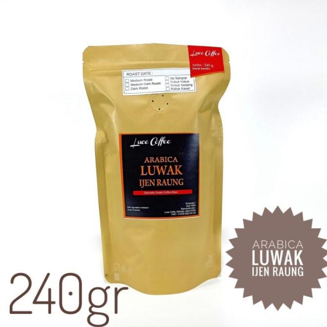 

Kopi arabica LUWAK Ijen Raung 240gr - luce coffee