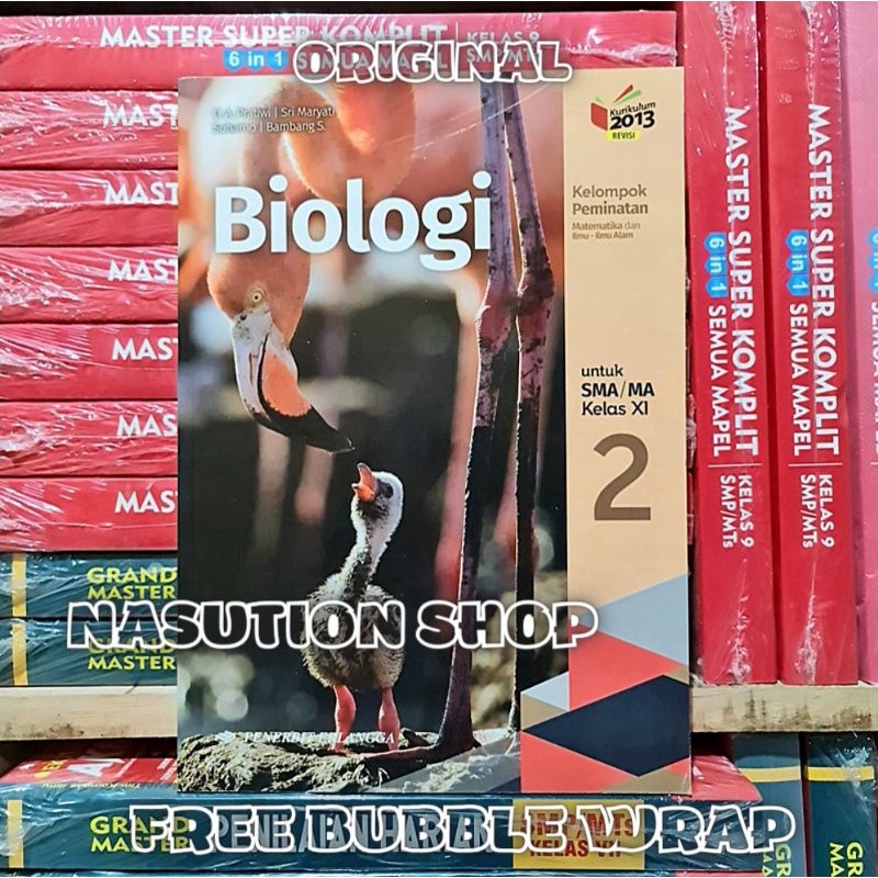 Buku Biologi Kelas 2 / XI 11 SMA K13 Revisi Erlangga Original