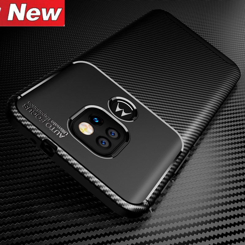 Case Bahan Silikon Carbon Fiber Untuk Motorola Moto E7 Plus G9 Play Power G10 G20 G30 G50 G60 G60S E30 E40