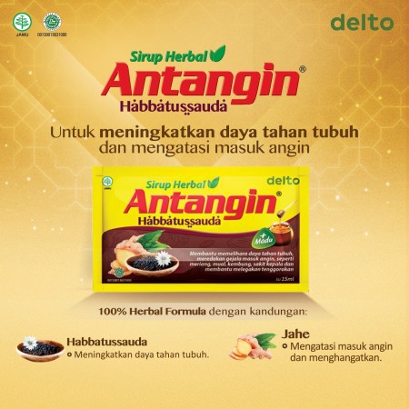 Antangin Habbatussauda Sirup Herbal Madu Jahe SACHET