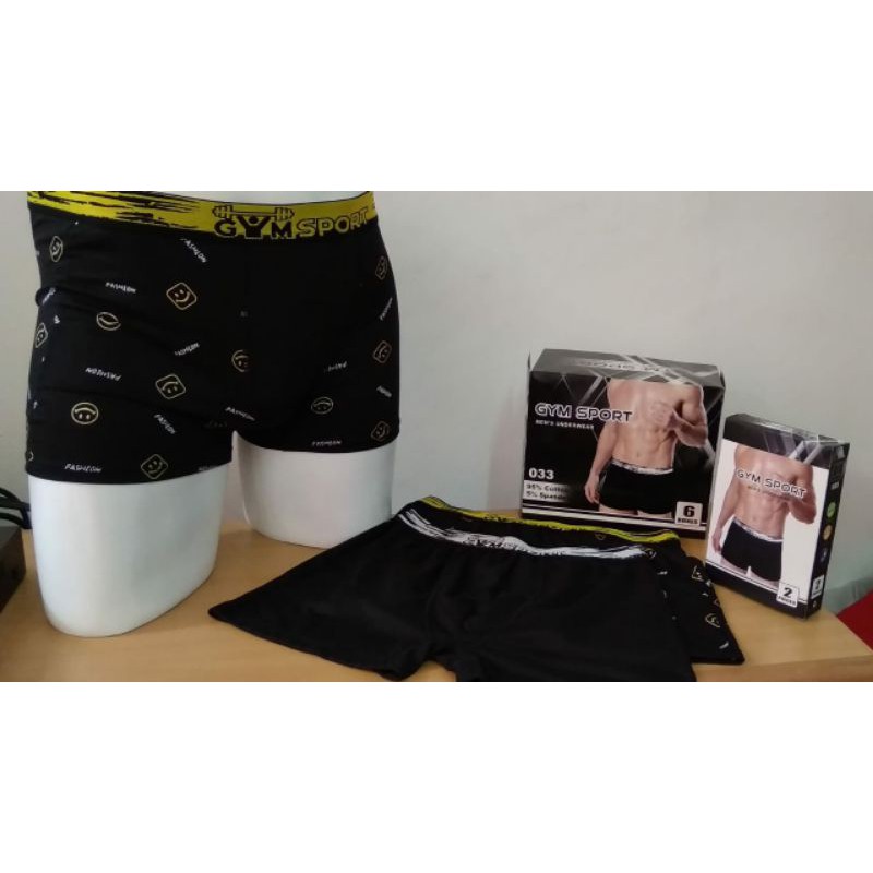 2 PCS CELANA SEGI EMPAT 033 / CELANA BOXER SEGI EMPAT