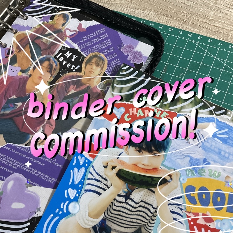 (CLOSE ORDER) a5 binder cover deco commission (read desc)