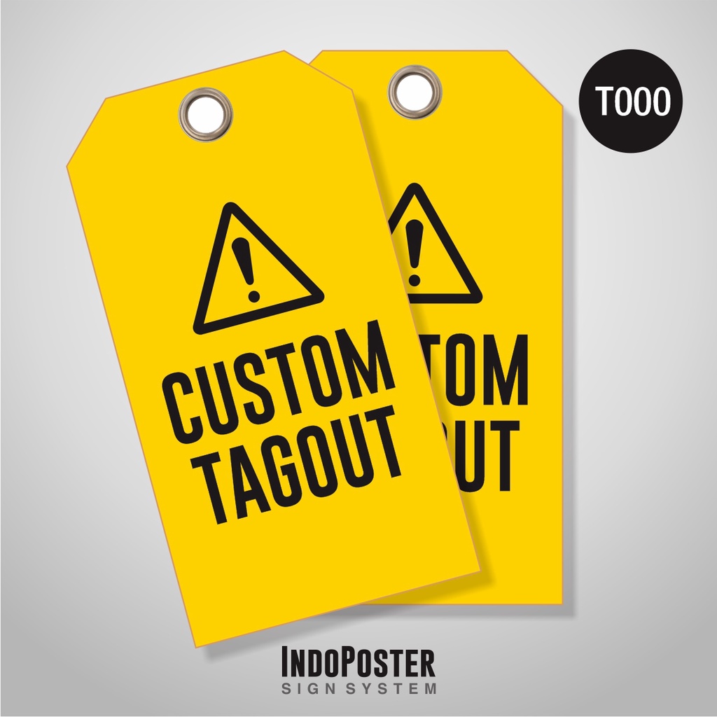 

Tag Out LOTO PVC Safety K3 ANSI ISO Custom Request Desain