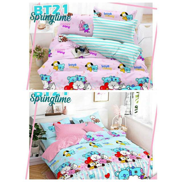 ITEH Bahan sprai katun  Motif BT21 springtime METERAN 