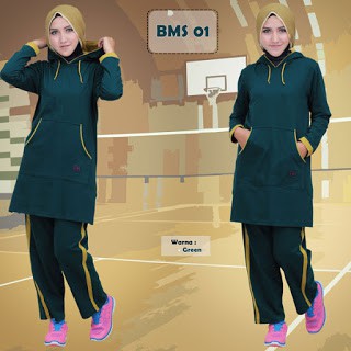 baju senam jumbo/baju olahraga jumbo/stelan senam jombo/belive Hijau Botol