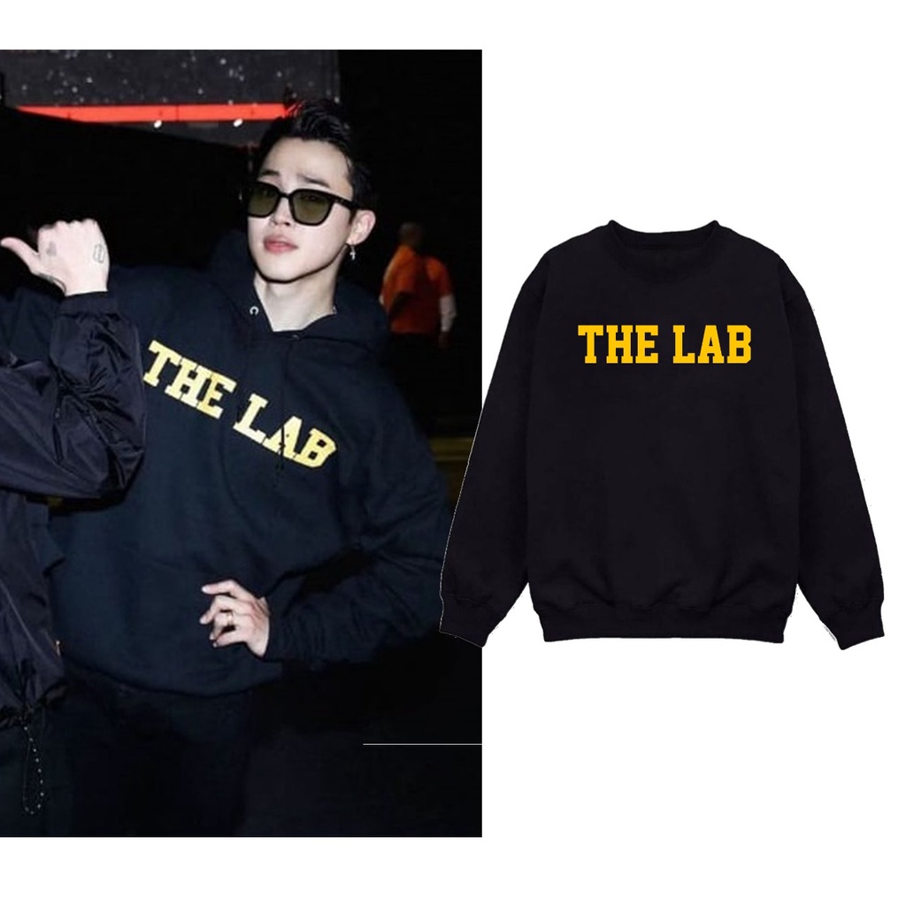 Sweater basic Bangtan Jimin The LAB sablon kuning