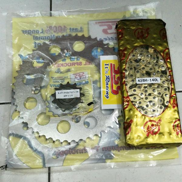 gear set sss klx 150 gear sss 428 rantai gold expedition
