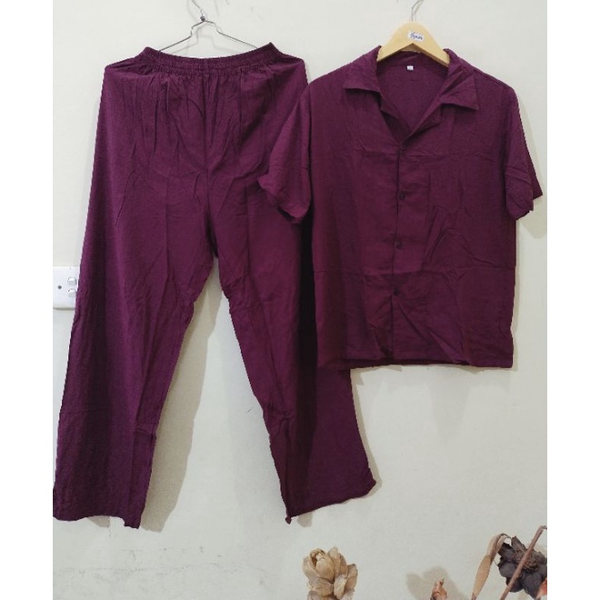 One Set Setelan Tie Dye Bali Kemeja Lengan Pendek - ONE SET Piyama Tie Dye Wanita & Pria GROSIR-GKS JinggaPolos1