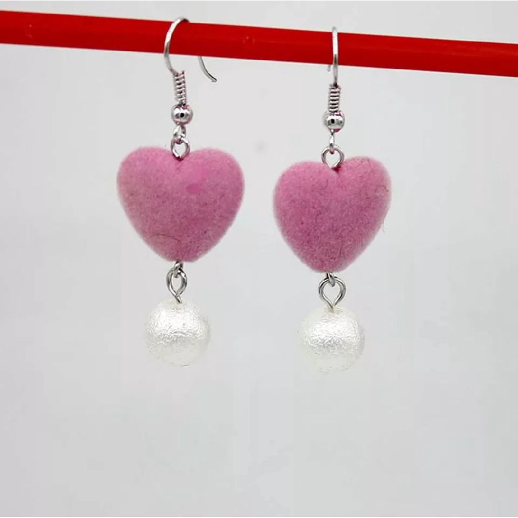 Anting Fashion Wanita Kekinian Love Mix Mutiara Style 471